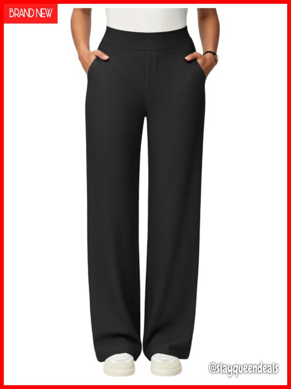Women's Straight Leg Yoga Pants High Rise Pull On Workout Gym Leggings